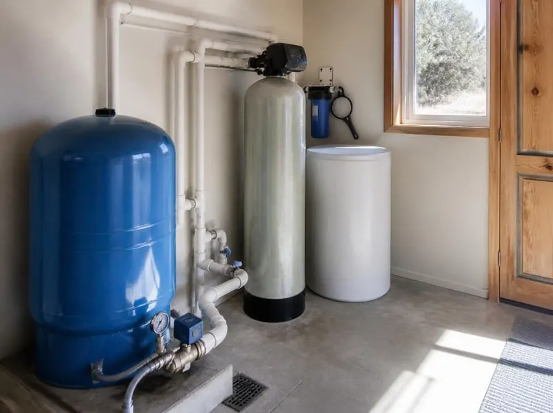 Water treatment equipment for a private well
